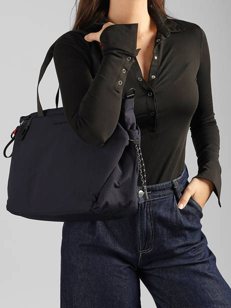 Sac Porté épaule Satoshi Polyester Recyclé Hedgren Bleu string HSTG06 vue secondaire 1