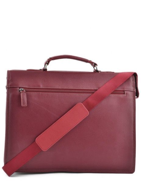 Briefcase 2 Compartments Etrier Red flandres 22148 other view 4
