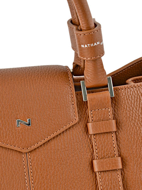 Shopping Bag Les Marquises Leather Nathan baume Brown les marquises N1720104 other view 2