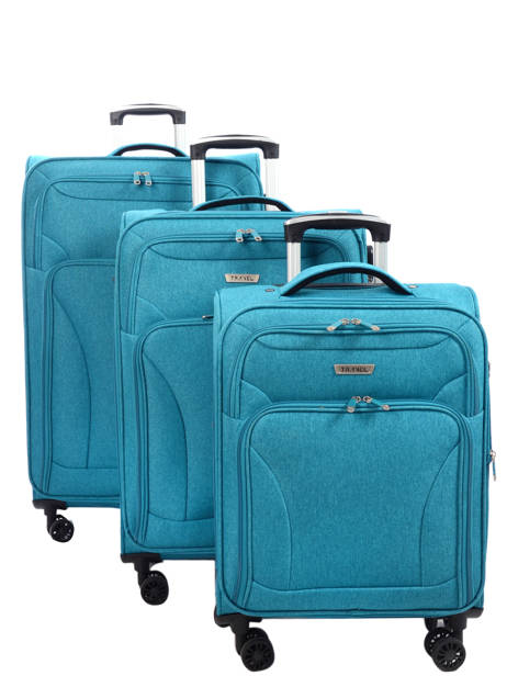 Luggage Set Snow Travel Blue snow 12208LOT