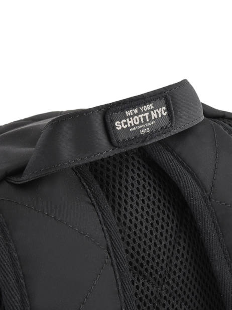 Backpack 1 Compartment Schott Black army 18-62701 other view 1