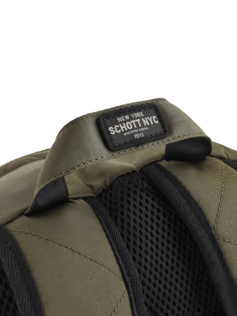 Backpack 1 Compartment Schott Green army 18-62707 other view 1