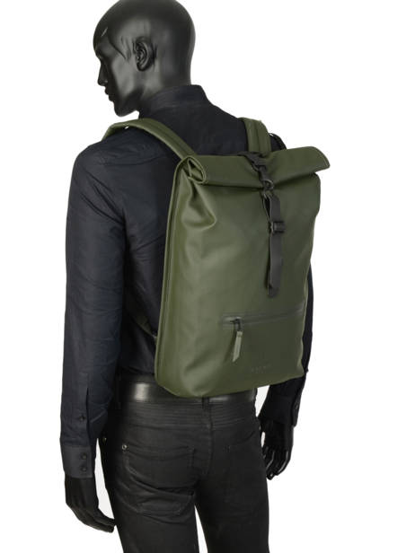Backpack Rolltop Rucksack Rains Green backpack 1316 other view 3