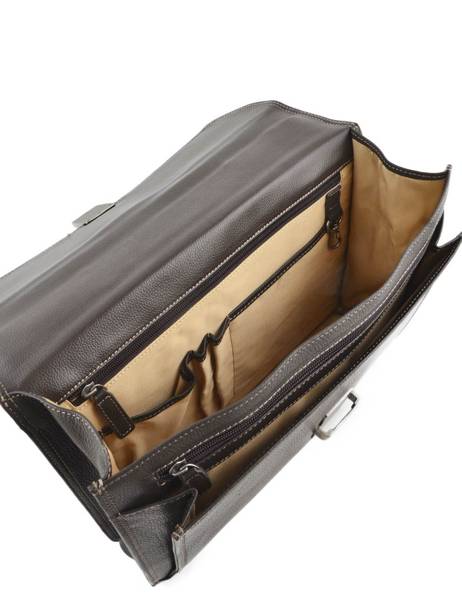 Briefcase 1 Compartment Etrier Brown flandres EFLA01 other view 5