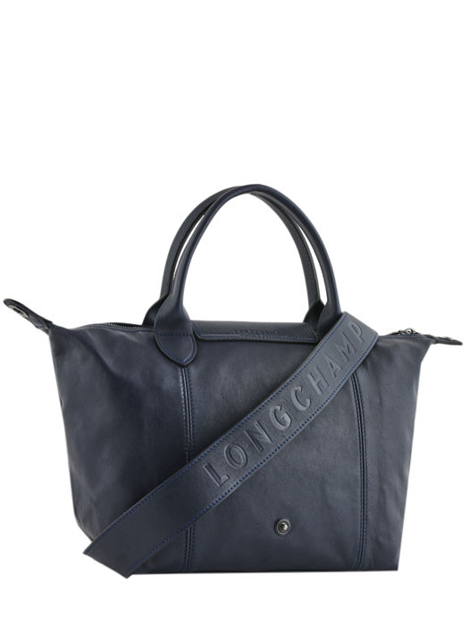 Longchamp Le pliage cuir Handbag Blue