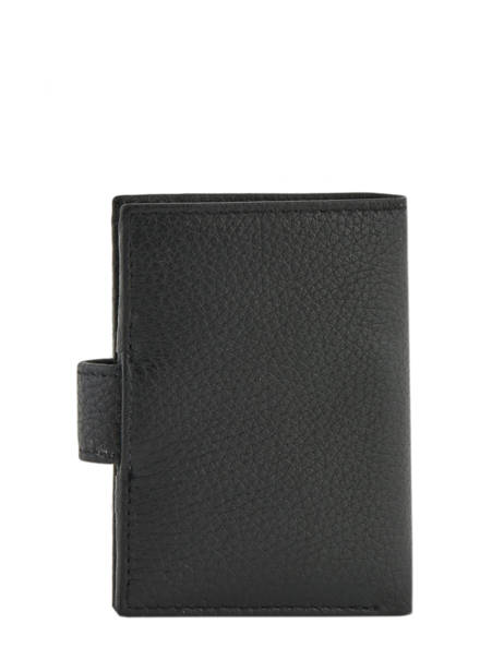 Leather Card Holder Crinkles Black caviar 14041 other view 2
