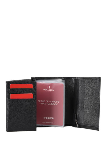 Portefeuille Cuir Hexagona Noir confort 463156 vue secondaire 1