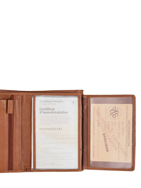 Portefeuille Johany Cuir Arthur & aston Marron johany 805 vue secondaire 3