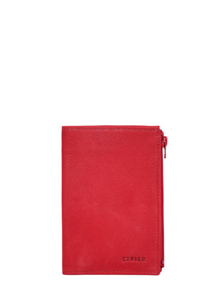 Porte-monnaie Etincelle Nubuck Cuir Etrier Rouge etincelle nubuck EETN619