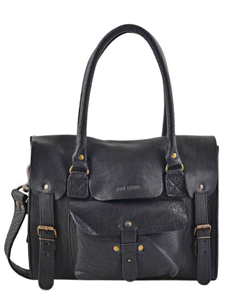 Sac Lerive Gauche M  Cuir Paul marius Noir vintage M