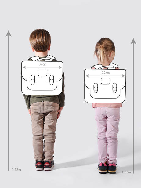 Schoolbag 1 Compartment Affenzahn Green schoolbag CAR1 other view 1