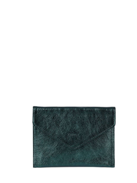 Leather Wallet Etincelle Irisée Etrier Green etincelle irisee EETI054