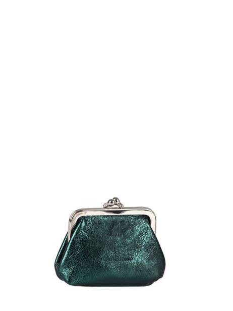 Leather Coin Purse Etincelle Irisée Etrier Blue etincelle irisee EETI654 other view 2