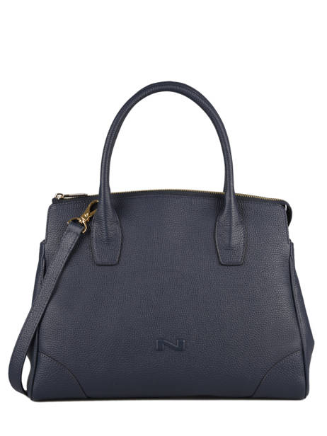 Leather Satchel Naomie Nathan baume Blue victoria 15