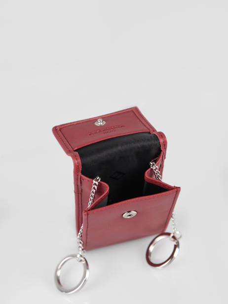 Leather Soft Key Holder Hexagona Red soft 221019 other view 1