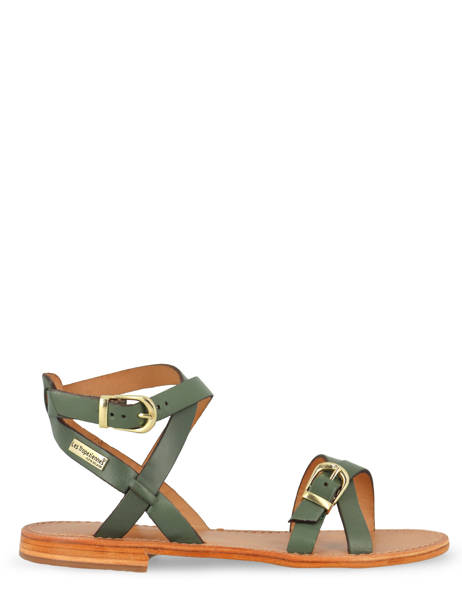 Leather Hepana Sandals Les tropeziennes Green women HEPANA other view 1