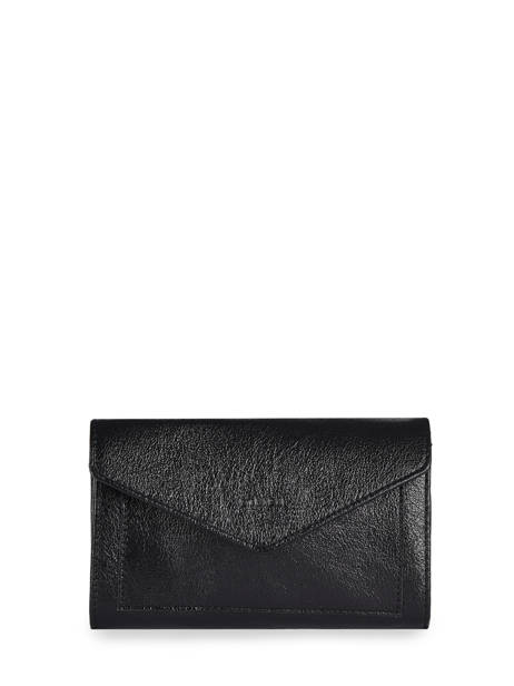 Leather Etincelle Irisée Wallet Etrier Black etincelle irisee EETI701