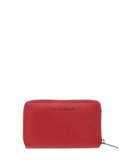 Portefeuille Compact Cuir Nathan baume Rouge classic 323N vue secondaire 2