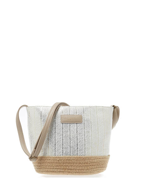 Sac Bandoulière Irisé Le voyage en panier Blanc guimauve PM289