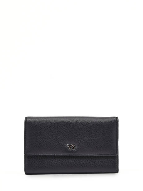 Leather Foulonné Wallet Yves renard Black foulonne 29439