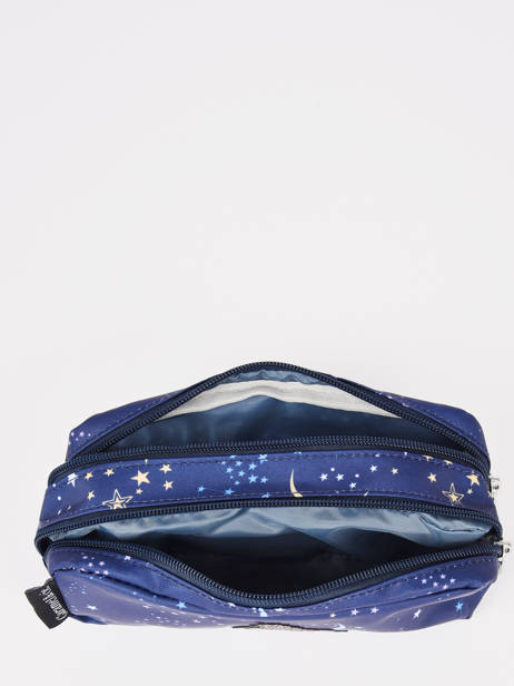 2-compartment Pouch Caramel et cie Blue boheme FI other view 1