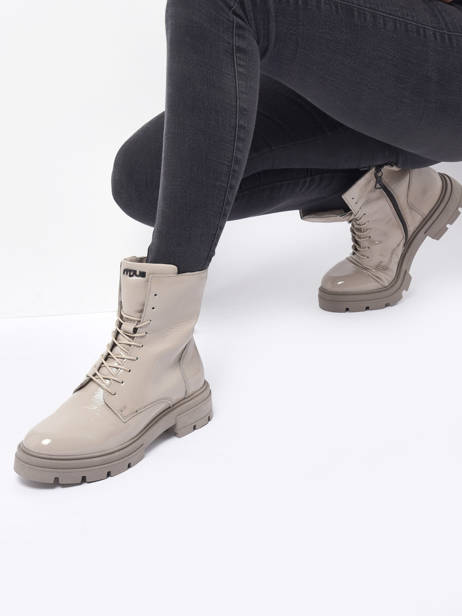 Boots In Leather Mjus Beige women M79258 other view 2
