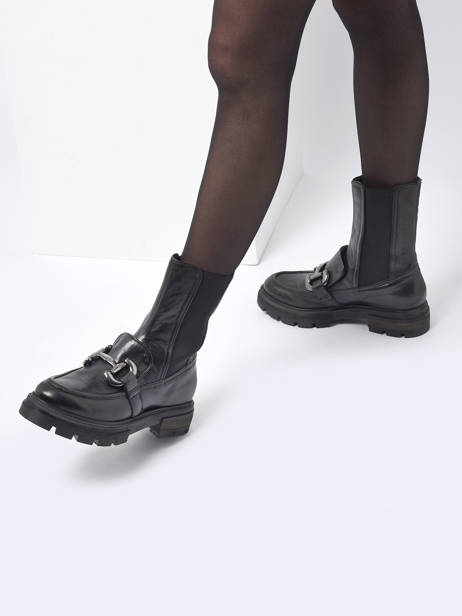 Boots In Leather Mjus Black women P31204 other view 2