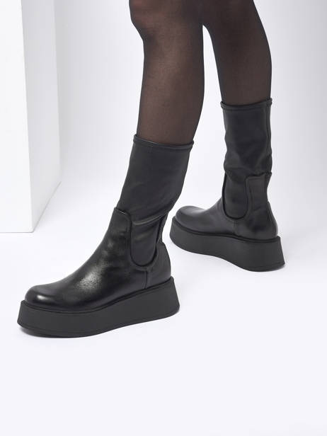 Boots In Leather Mjus Black women P78304 other view 2