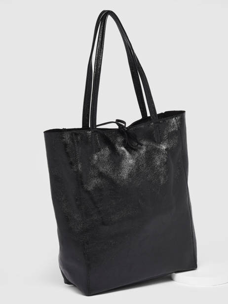 A4 Size  Shoulder Bag Nine Leather Milano Black nine NI20071 other view 2