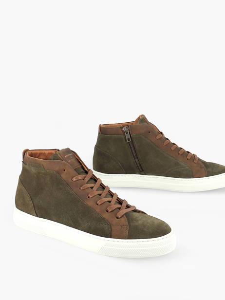 Mid-calf Sneakers Spark In Leather Schmoove Green men NQSB0441 other view 2