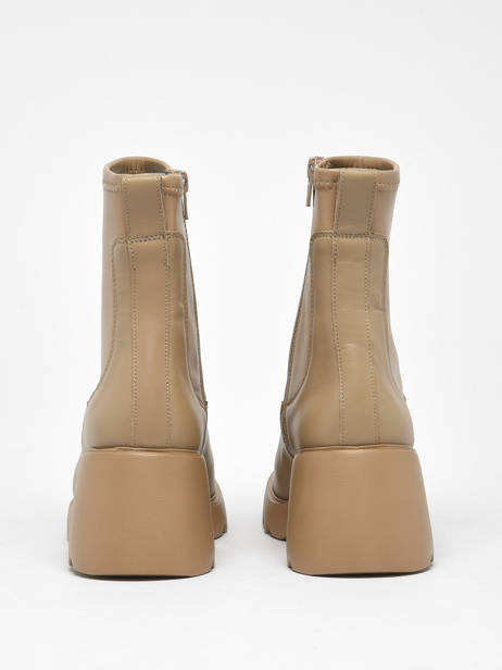 Link Boots In Leather Unisa Beige women LINK other view 3