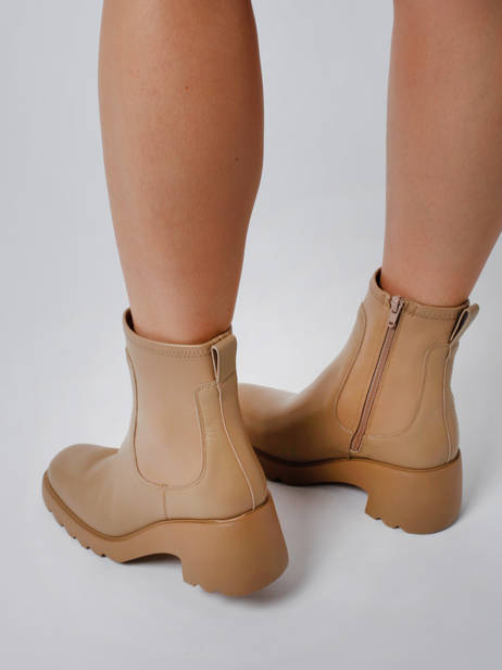 Link Boots In Leather Unisa Beige women LINK other view 2