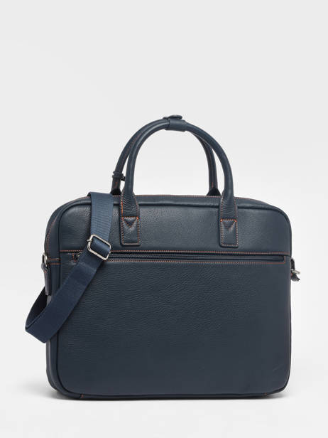 Business Bag Foulonné Leather Etrier Blue foulonne EFOU8151 other view 5