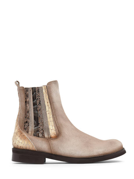 Bottines En Cuir En Cuir Folie's Beige women 5501