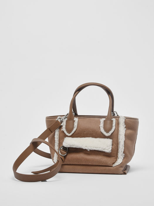 Longchamp Mailbox - shearling Handbag Brown