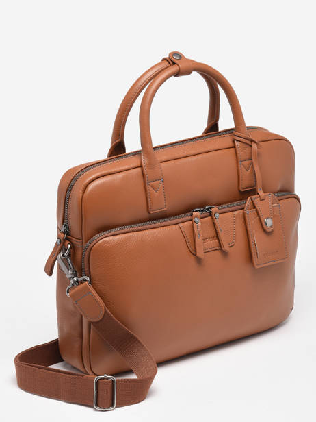 1 Compartment  Business Bag Etrier Brown foulonne EFOU8151 other view 1