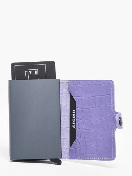 Leather Card Holder Croco Secrid Violet cleo MCI other view 1
