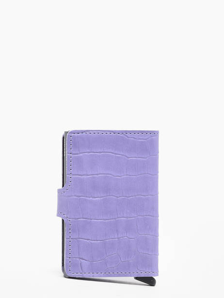 Leather Card Holder Croco Secrid Violet cleo MCI other view 2