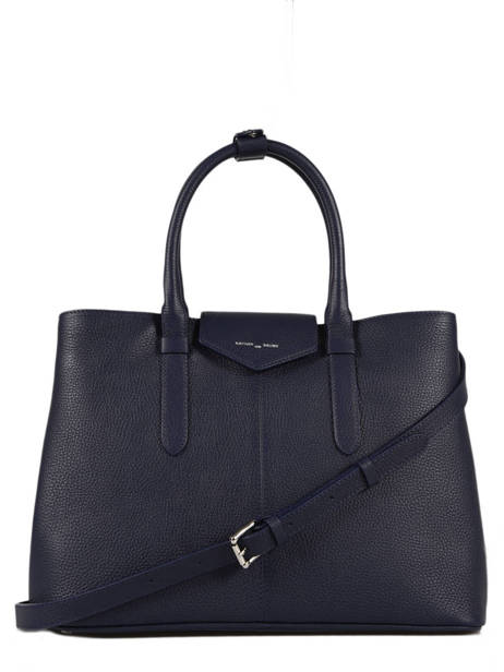 Shopping Bag Les Marquises Leather Nathan baume Blue les marquises N1720104 other view 4