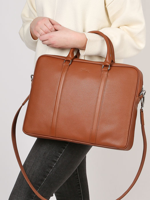 Longchamp Le foulonné Briefcase Brown