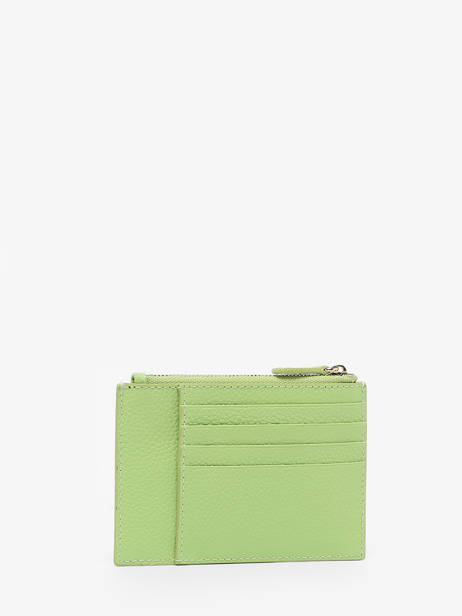 Leather Card Holder Ninon Lancel Green ninon A10537 other view 2