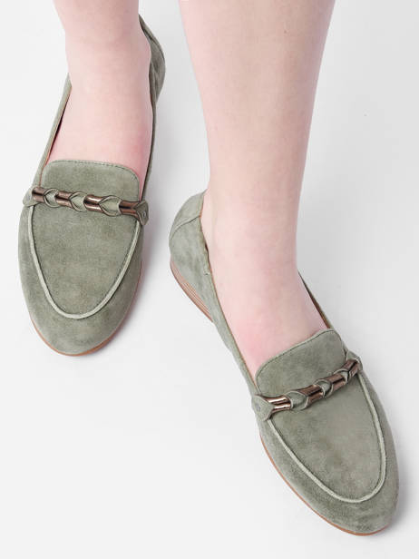 Moccasins Zanga In Leather Mam'zelle Green women CSIRK28 other view 2