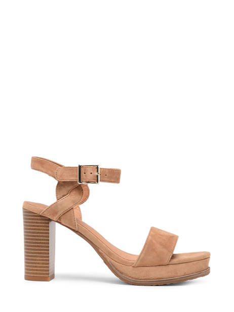 Heeled Sandals Jain In Leather Mam'zelle Brown accessoires CSG1H03