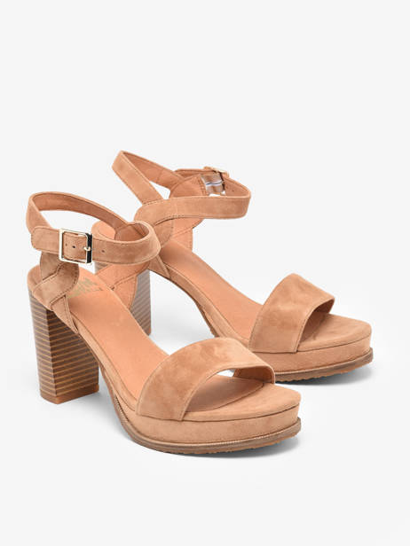 Heeled Sandals Jain In Leather Mam'zelle Brown accessoires CSG1H03 other view 3
