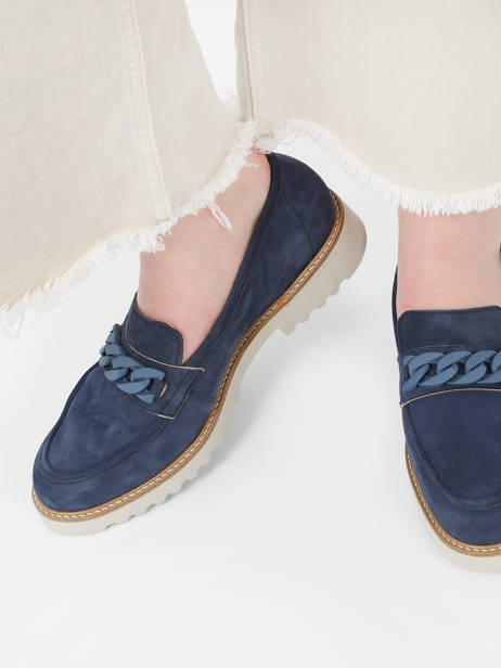 Moccasins Salka Velcalf In Leather Mephisto Blue women P5141720 other view 2