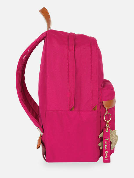 2-compartment  Backpack Tann's Pink les fantaisies f 63113 other view 2