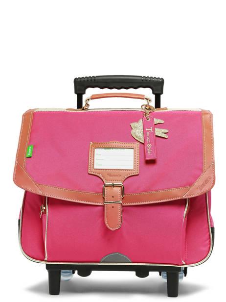 2-compartment  Wheeled Satchel Tann's Pink les fantaisies f 42113