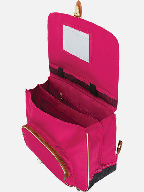 2-compartment  Wheeled Satchel Tann's Pink les fantaisies f 42113 other view 2