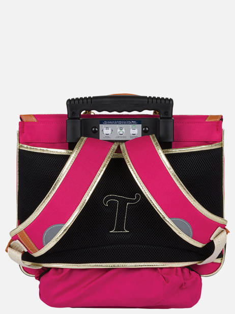 2-compartment  Wheeled Satchel Tann's Pink les fantaisies f 42113 other view 4
