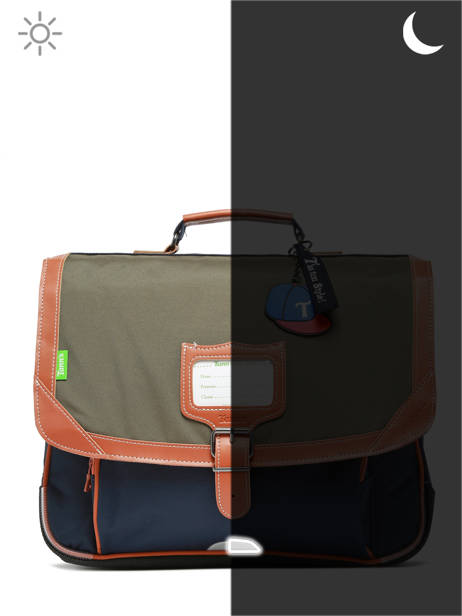 2-compartment  Satchel Tann's Green les fantaisies g 38127 other view 4